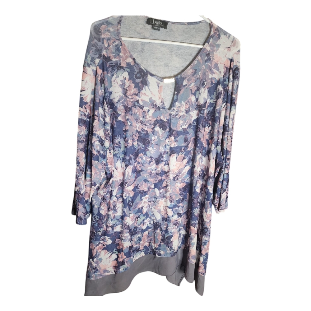 B e l l e  by Beladini women's pastel colored size 3x flowy blouse
